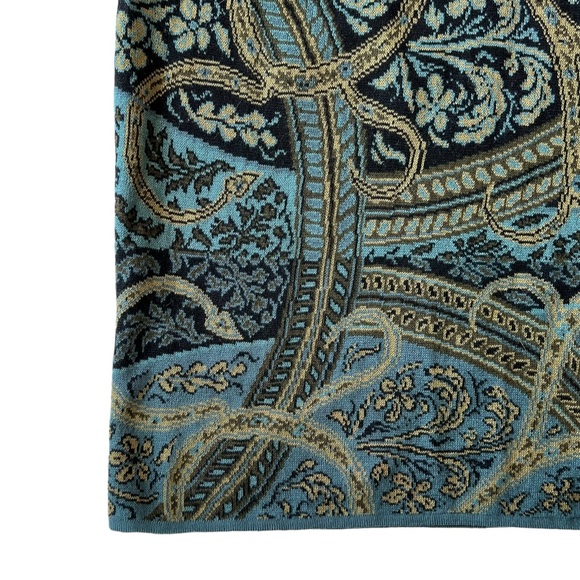 Peruvian Connection‎ Kashmiri Paisley Pima Cotton Dress | MEDIUM - Picture 7 of 11